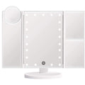 UNIQ Hollywood Make-up-Spiegel Dreifachspiegel mit LED-Beleuchtung, weiß – | Fashiongirl