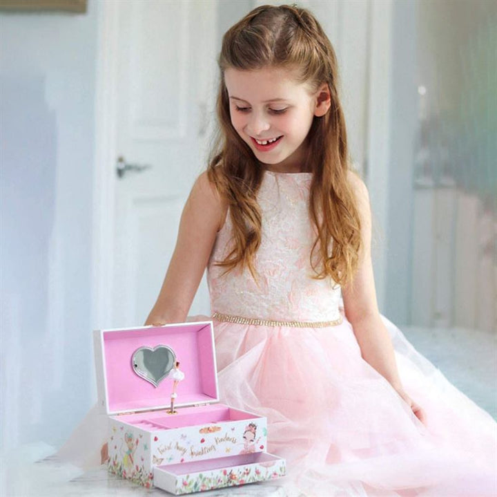 UNIQ Kinder-Schmuckkästchen mit Musik Ballerina – Weiß – Schmuckkästchen