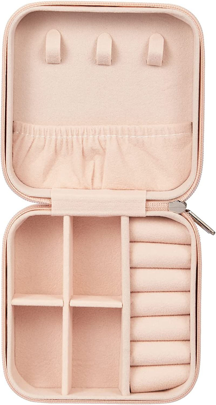 UNIQ Kunstleder-Schmuckkästchen für Ohrringe – Pink Square – rosa – Schmuckkästchen