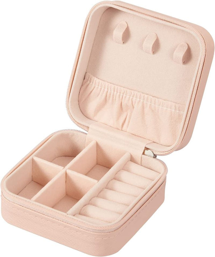 UNIQ Kunstleder-Schmuckkästchen für Ohrringe – Pink Square – rosa – Schmuckkästchen