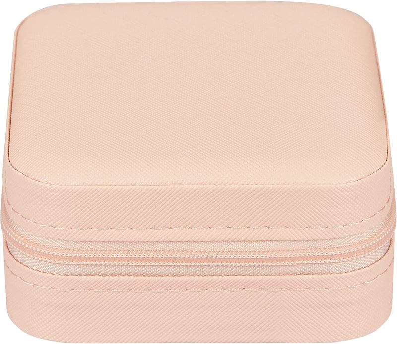 UNIQ Kunstleder-Schmuckkästchen für Ohrringe – Pink Square – rosa – Schmuckkästchen