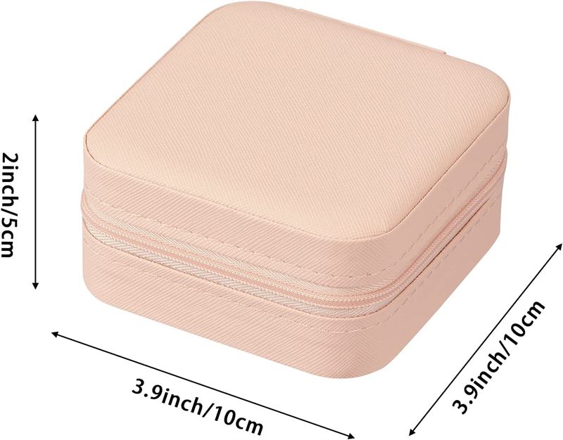 UNIQ Kunstleder-Schmuckkästchen für Ohrringe – Pink Square – rosa – Schmuckkästchen