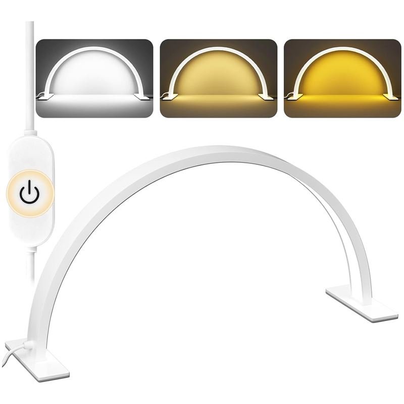 UNIQ LED-Tischlampe Half Moon Arch für Maniküre/Wimpernverlängerung – Weiß – | Fashiongirl