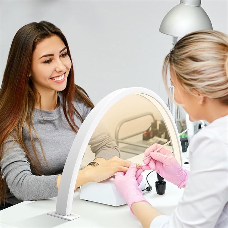 UNIQ LED-Tischlampe Half Moon Arch für Maniküre/Wimpernverlängerung – Weiß – | Fashiongirl