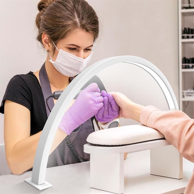 UNIQ LED-Tischlampe Half Moon Arch für Maniküre/Wimpernverlängerung – Weiß – | Fashiongirl