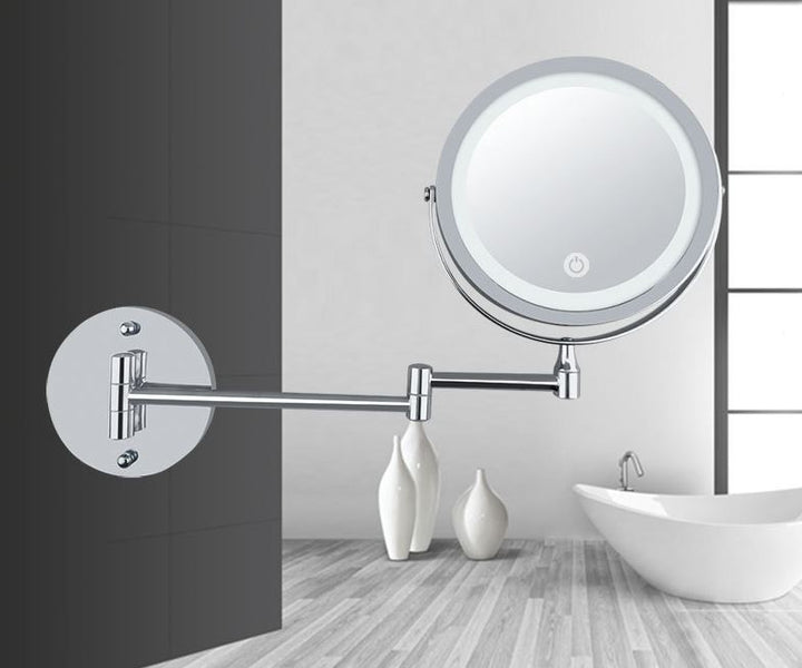 UNIQ LED wall - mounted LED cosmetic mirror with articulated arm 5x magnification - | Fashiongirl