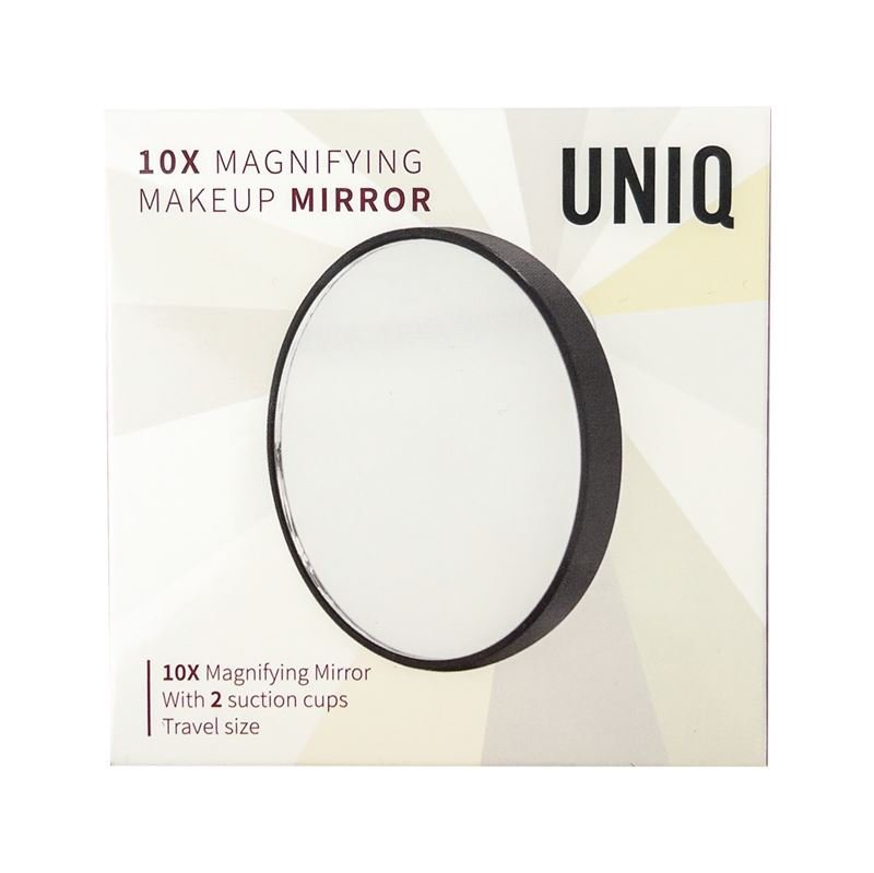 UNIQ Make-up-Spiegel 10-fache Vergrößerung mit Saugnapf – Schwarz – | Fashiongirl