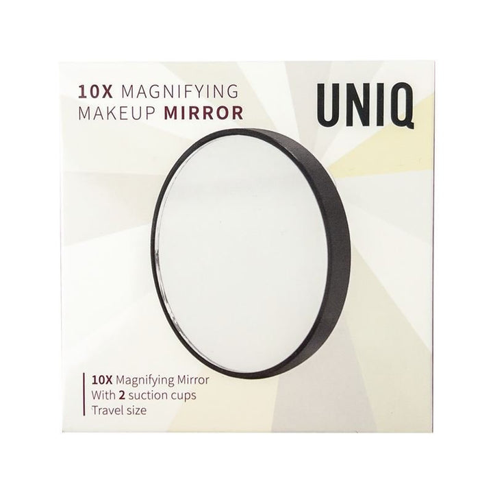 UNIQ Make-up-Spiegel 10-fache Vergrößerung mit Saugnapf – Schwarz – | Fashiongirl