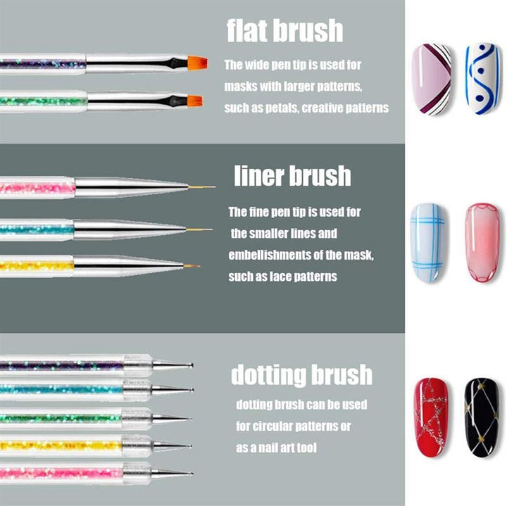 UNIQ Nail Art & Dotting Brushes / Nagelpinsel und Dotting-Werkzeuge – | Fashiongirl