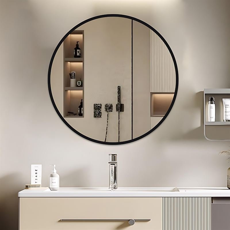 UNIQ Oslo Rundspiegel – Ø50 cm Schwarz – | Fashiongirl