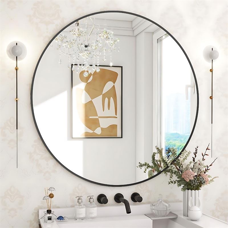 UNIQ Oslo Rundspiegel – Ø50 cm Schwarz – | Fashiongirl