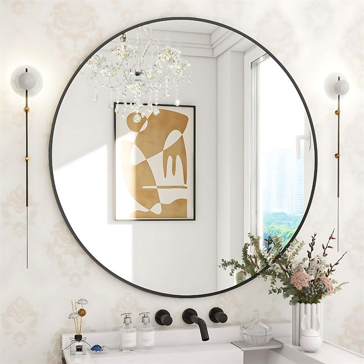 UNIQ Oslo Rundspiegel – Ø50 cm Schwarz – | Fashiongirl