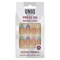 UNIQ Press-On-Nägel mit Kleber – Pastellfarbenes French – | Fashiongirl