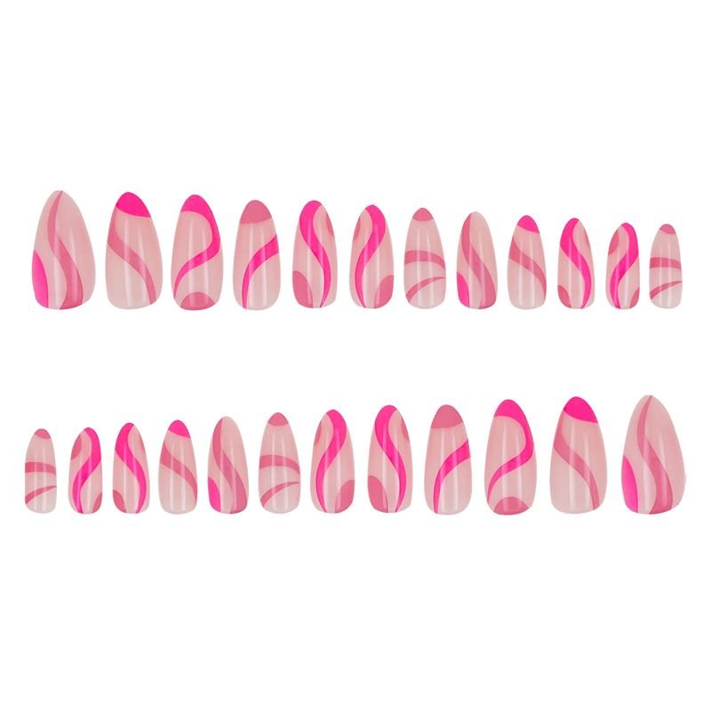 UNIQ Press On Nails mit Kleber – Pink Swirl – | Fashiongirl