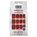 UNIQ Press-On-Nägel mit Kleber – Red Cat Eye – | Fashiongirl