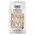 UNIQ Press On Nails mit Kleber – White Swirl – | Fashiongirl