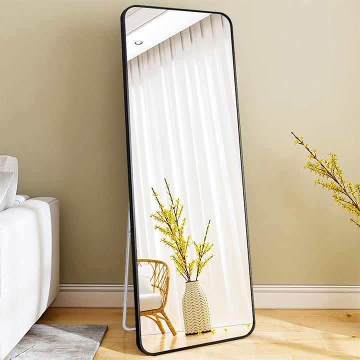 UNIQ Replica Aluminium/Glas Wand-/Boden-Spiegel, 80 x 180 cm – Schwarz – | Fashiongirl