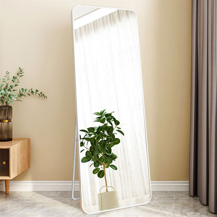 UNIQ Replica Wall Mirror/Floor Mirror in Aluminium/Glass, 80x180 cm - White - | Fashiongirl