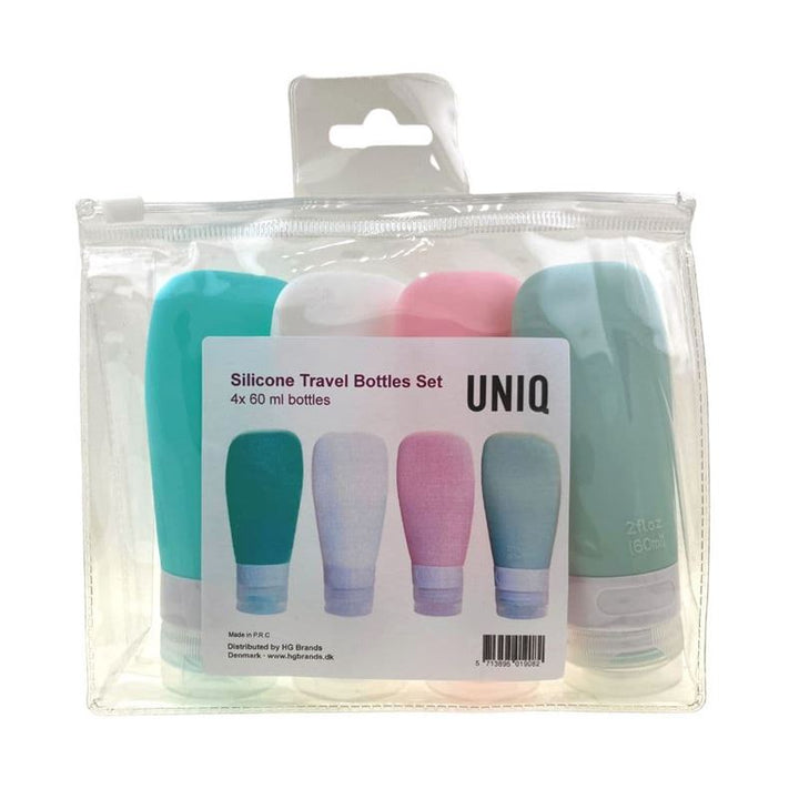 UNIQ Wiederverwendbare Silikon-Reiseflaschen – 4 Tuben (60 ml) – | Fashiongirl