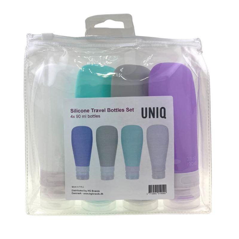 UNIQ Wiederverwendbare Silikon-Reiseflaschen – 4 Tuben (90 ml) – | Fashiongirl