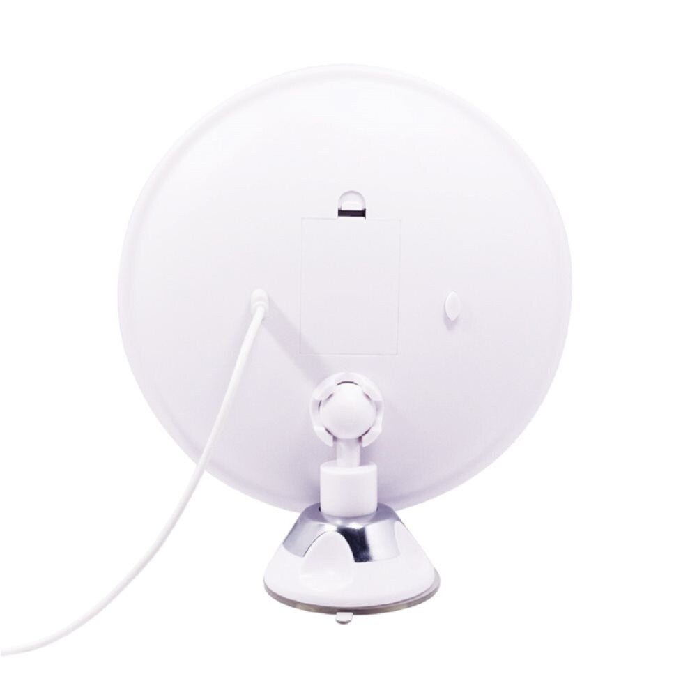UNIQ Rundspiegel mit LED-Beleuchtung und Saugnapf x10 Vergrößerungsspiegel – Weiß – | Fashiongirl