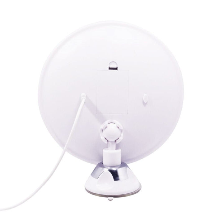 UNIQ Rundspiegel mit LED-Beleuchtung und Saugnapf x10 Vergrößerungsspiegel – Weiß – | Fashiongirl
