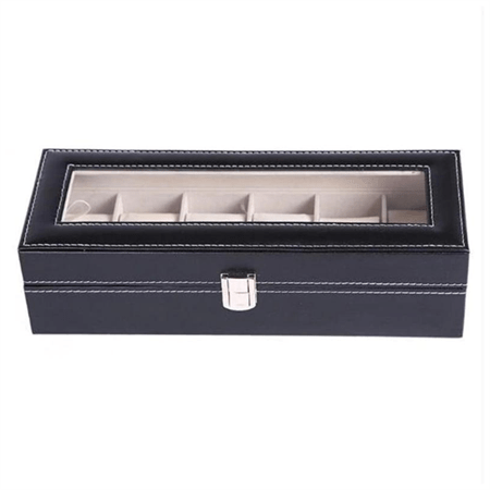 UNIQ Uhrenbox / Leder-Uhrenbox für 6 Uhren – unisex – | Fashiongirl