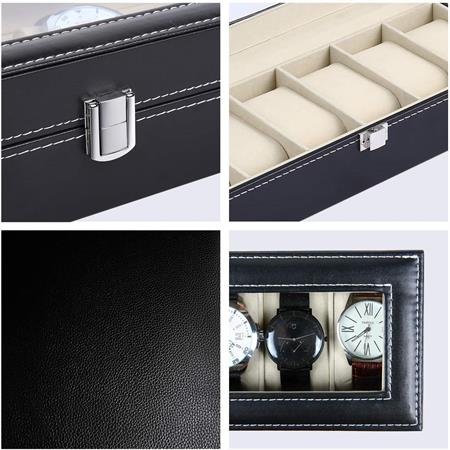UNIQ Uhrenbox / Leder-Uhrenbox für 6 Uhren – unisex – | Fashiongirl