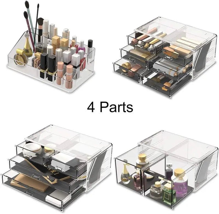 UNIQ XXL Organiser with 12 drawers and 16 compartments - Transparent - Organiser