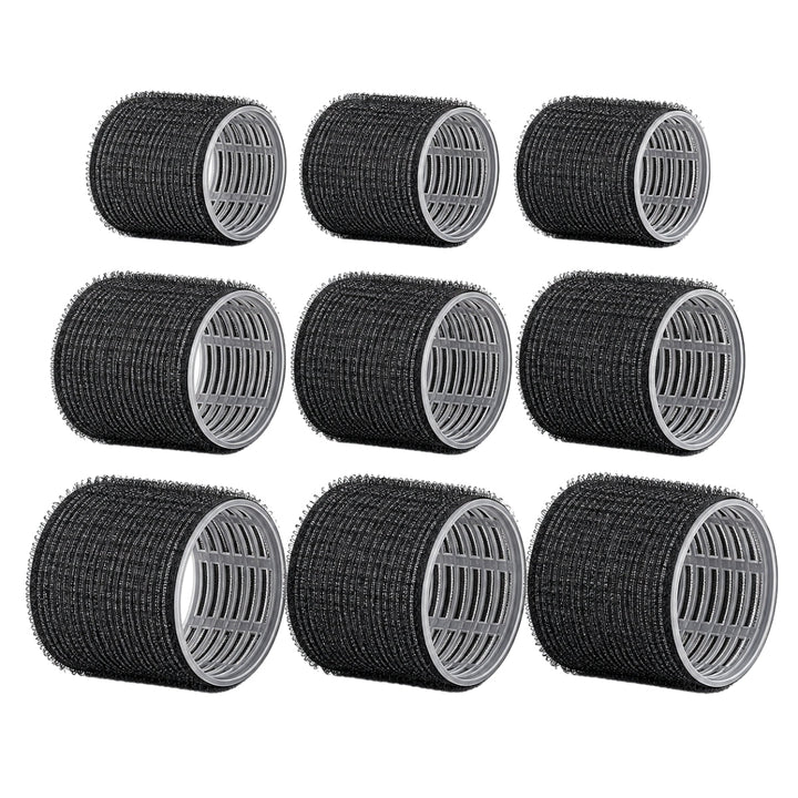 Velcro Hair Rollers 9 Pack 3 Sizes - Black