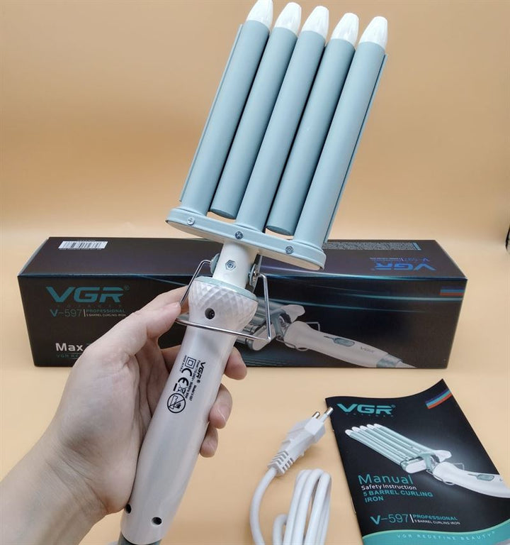 VGR Pro Hair Waver Lockenstab mit 5 Aufsätzen – V – 597 – | Fashiongirl